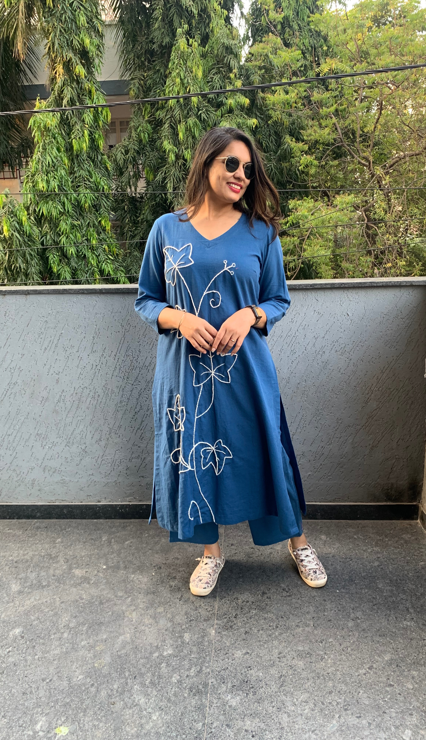 Deep Blue Co-ord Set (Echoes of Winter)