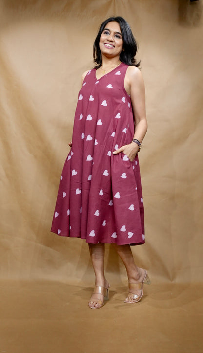 The Blush Hearts Circular Dress