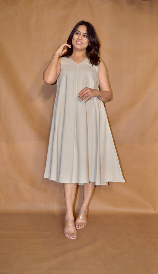 The Ivory Mist Circular Dress