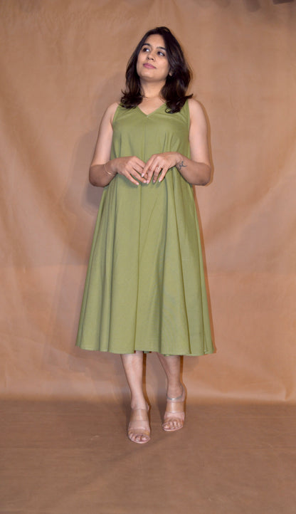 The Olive Calm Circular Dress