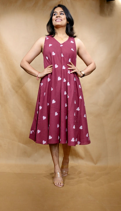 The Blush Hearts Circular Dress