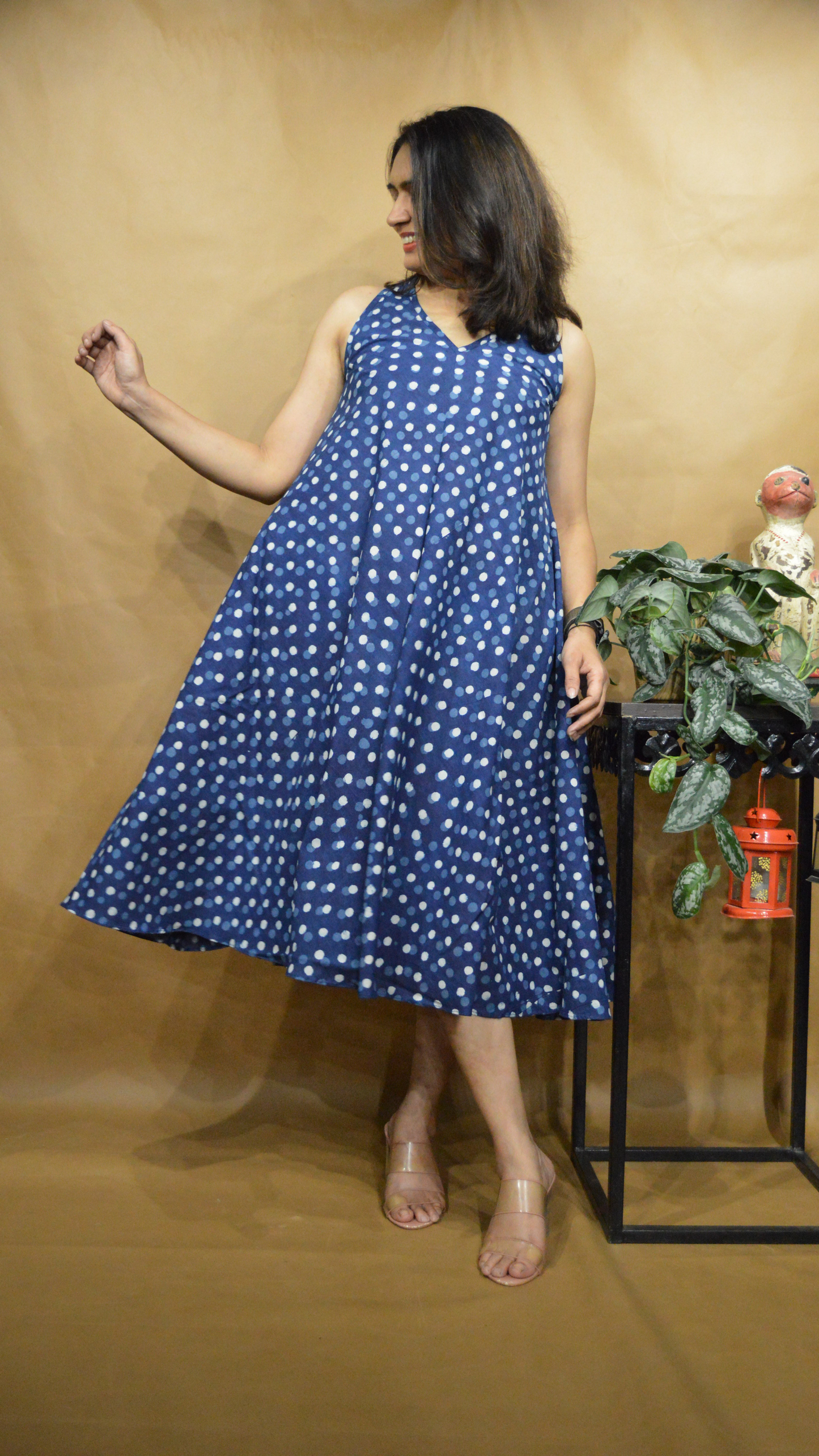 The Indigo Starlink Circular Dress