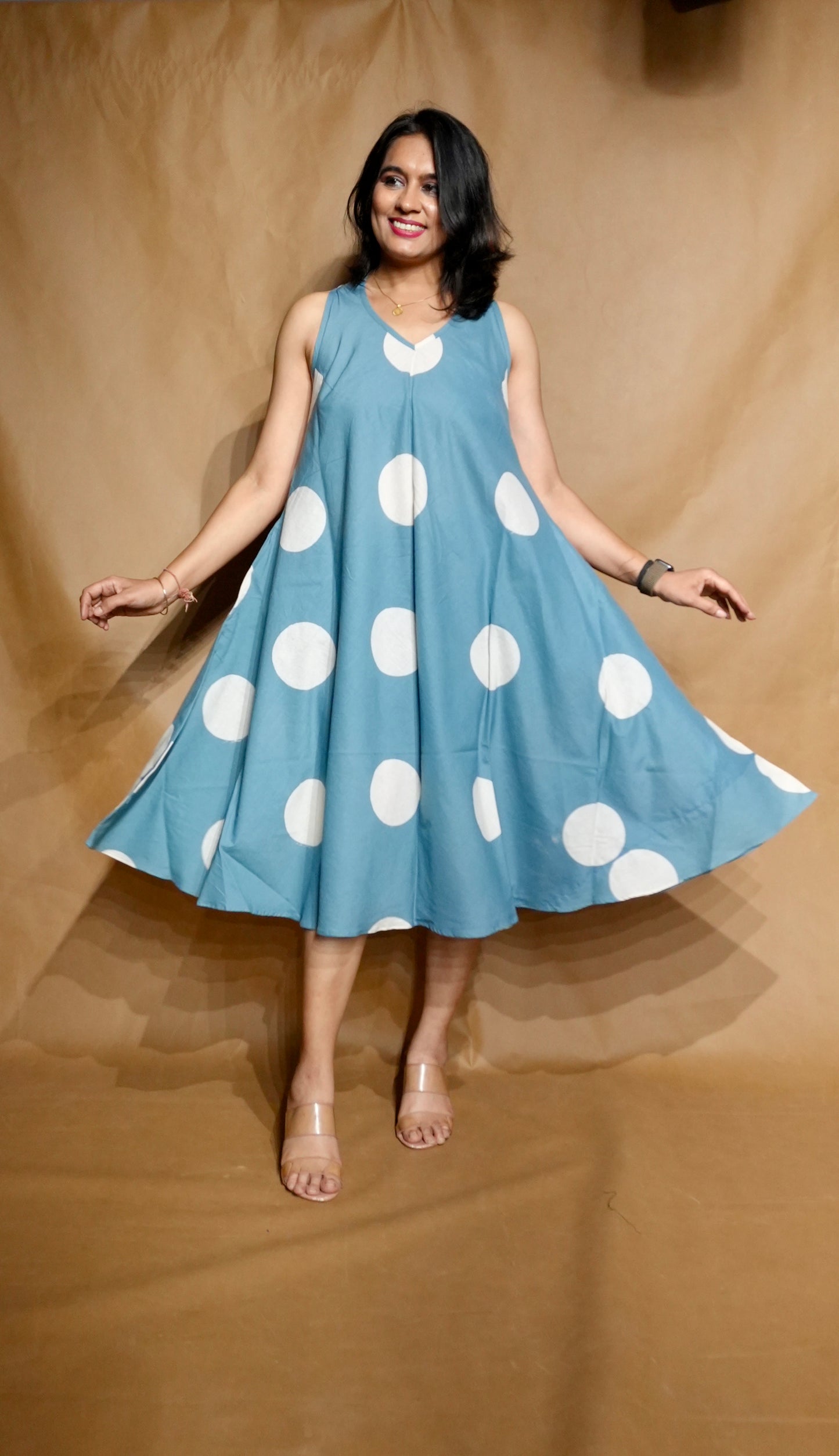 The Sky Dot Circular Dress