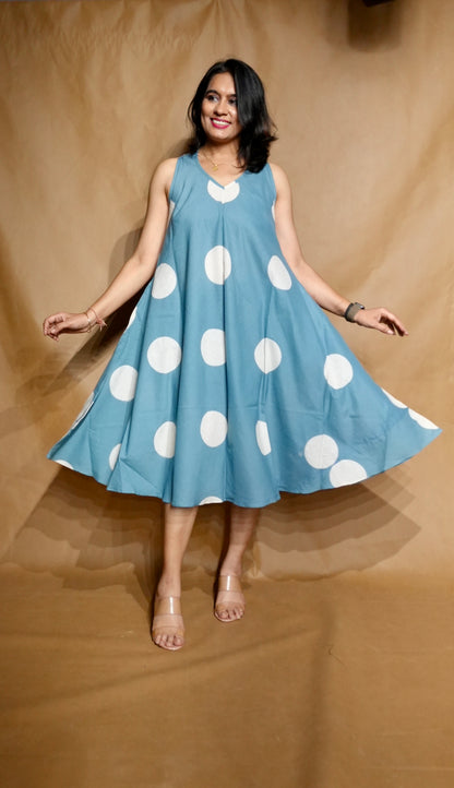 The Sky Dot Circular Dress