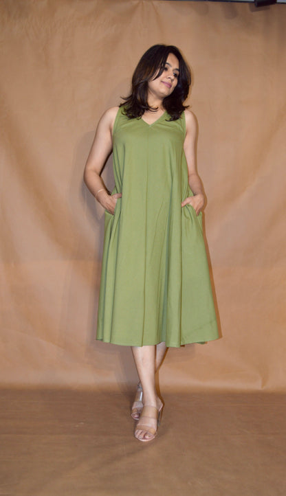 The Olive Calm Circular Dress
