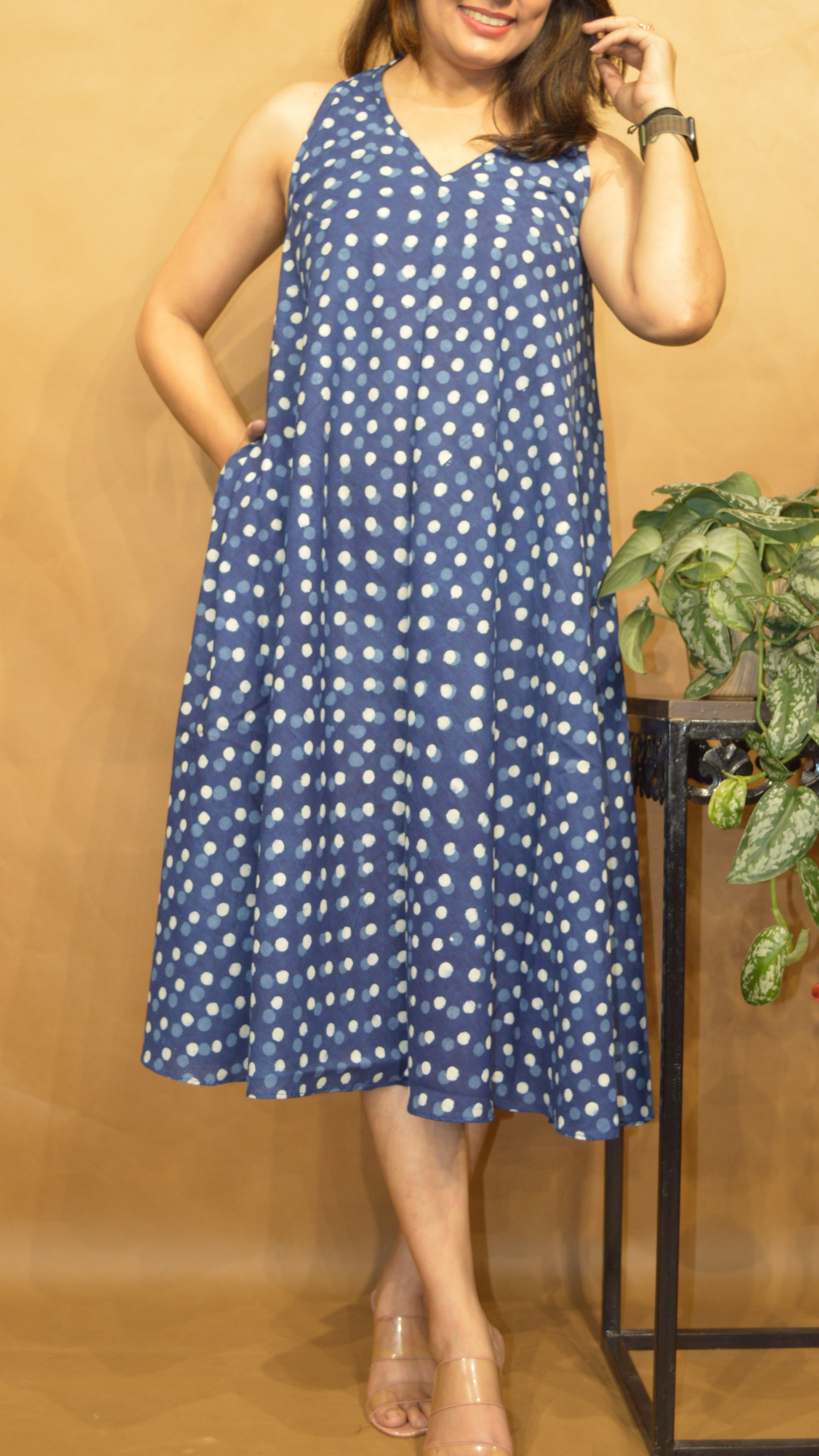 The Indigo Starlink Circular Dress