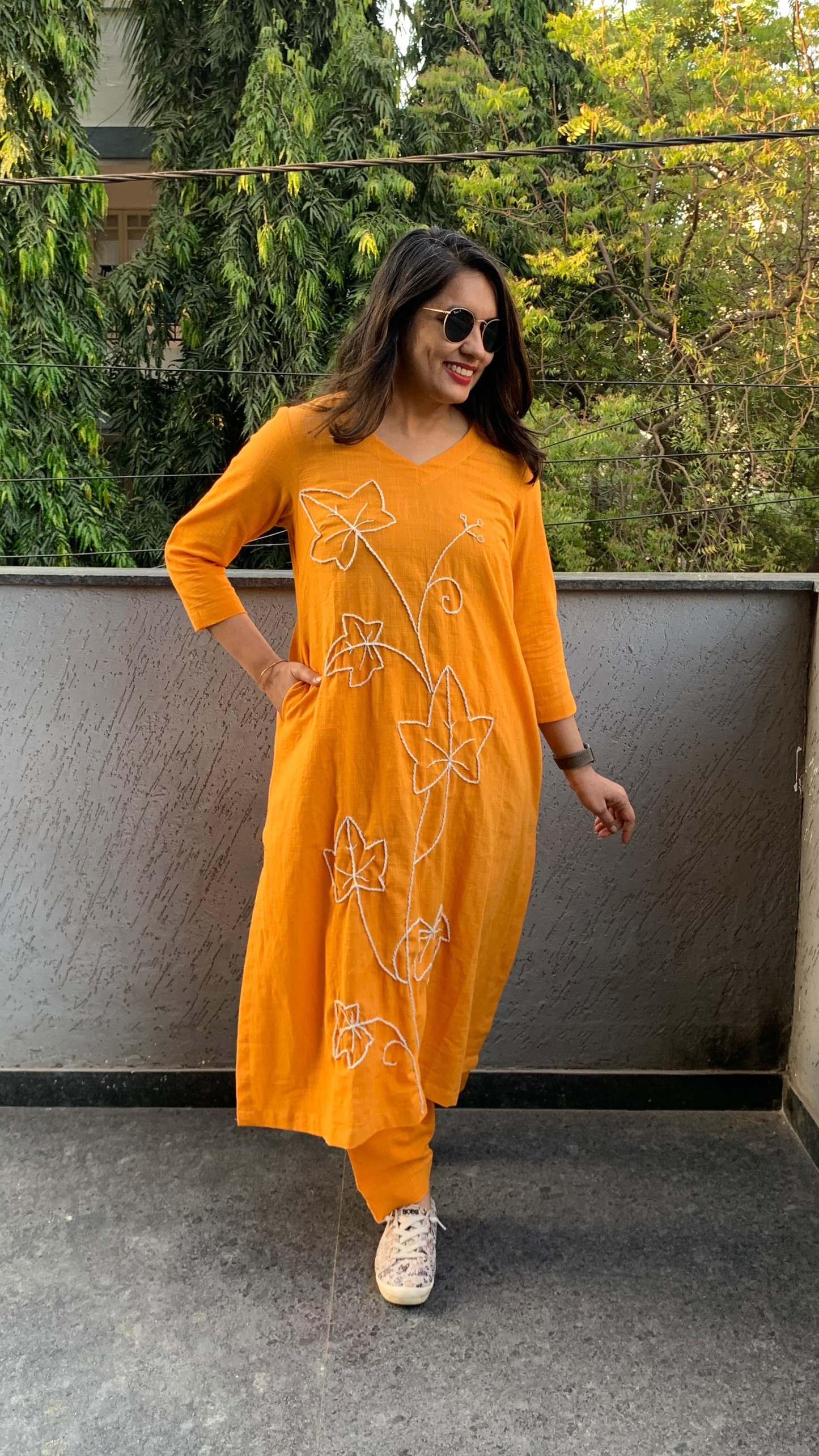 Saffron Bloom Co-ord Set (Echoes of Winter)