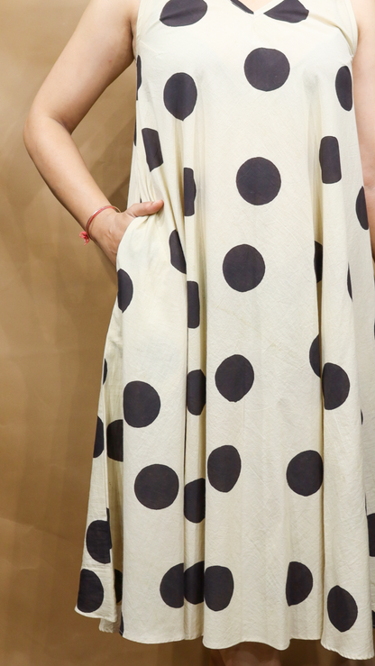 The Moonlit Polka Circular Dress