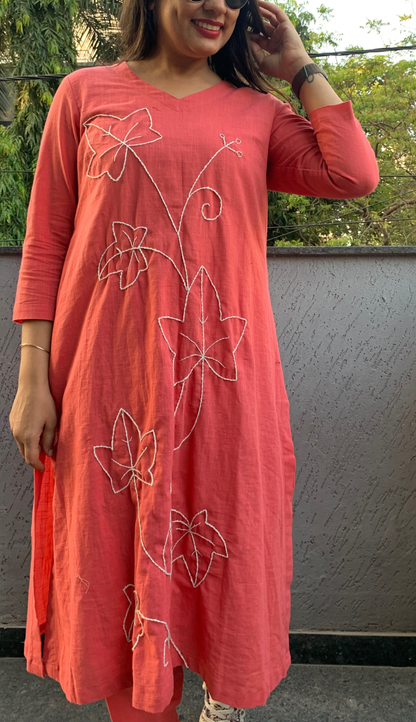 Coral Pink Co-ord Set (Echoes of Winter)