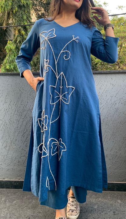 Deep Blue Co-ord Set (Echoes of Winter)