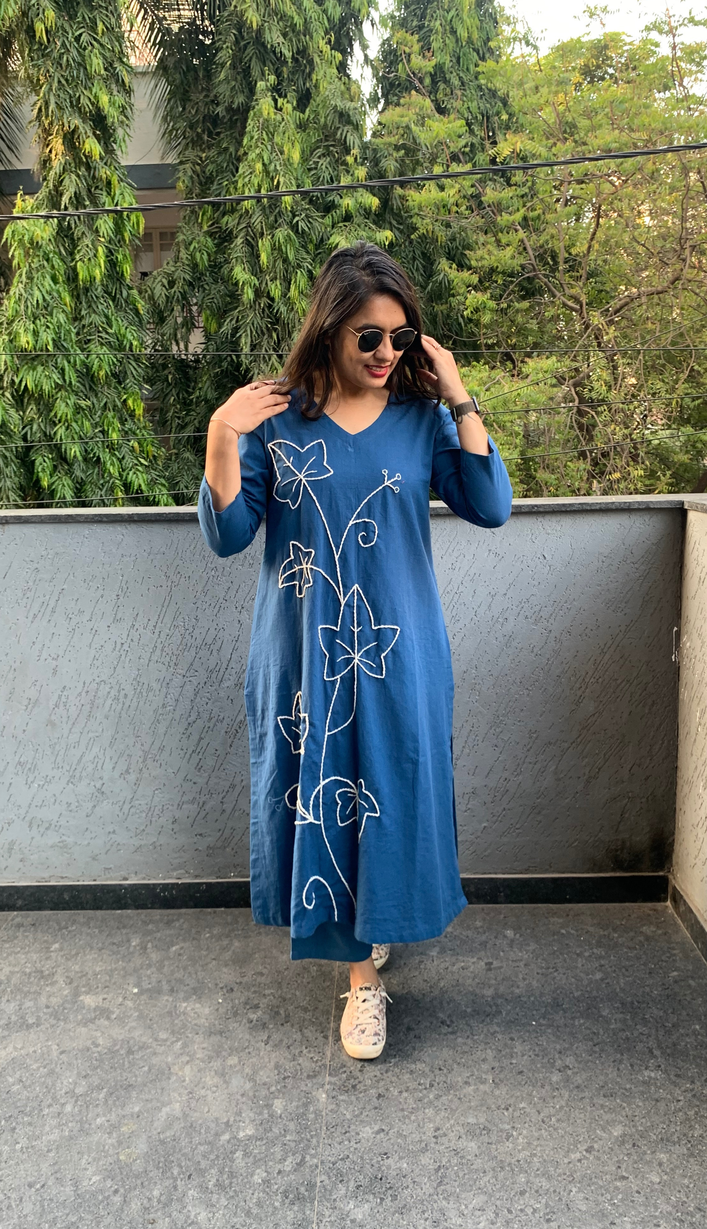 Deep Blue Co-ord Set (Echoes of Winter)