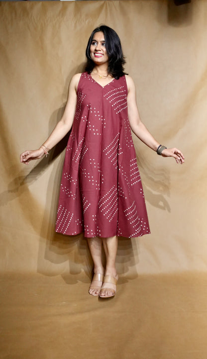 The Rosewood Rhythm Circular Dress