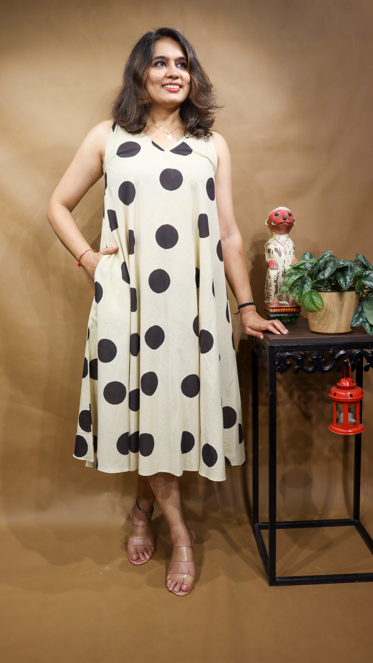 The Moonlit Polka Circular Dress