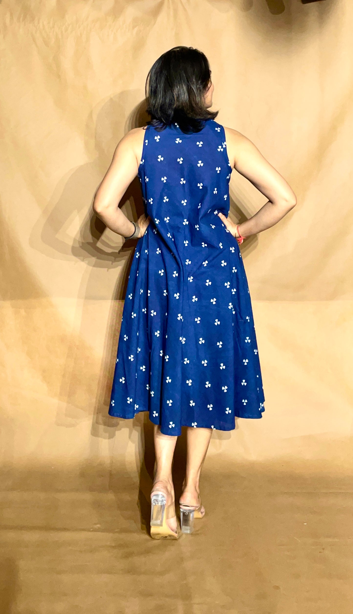 The Indigo Bloom Circular Dress