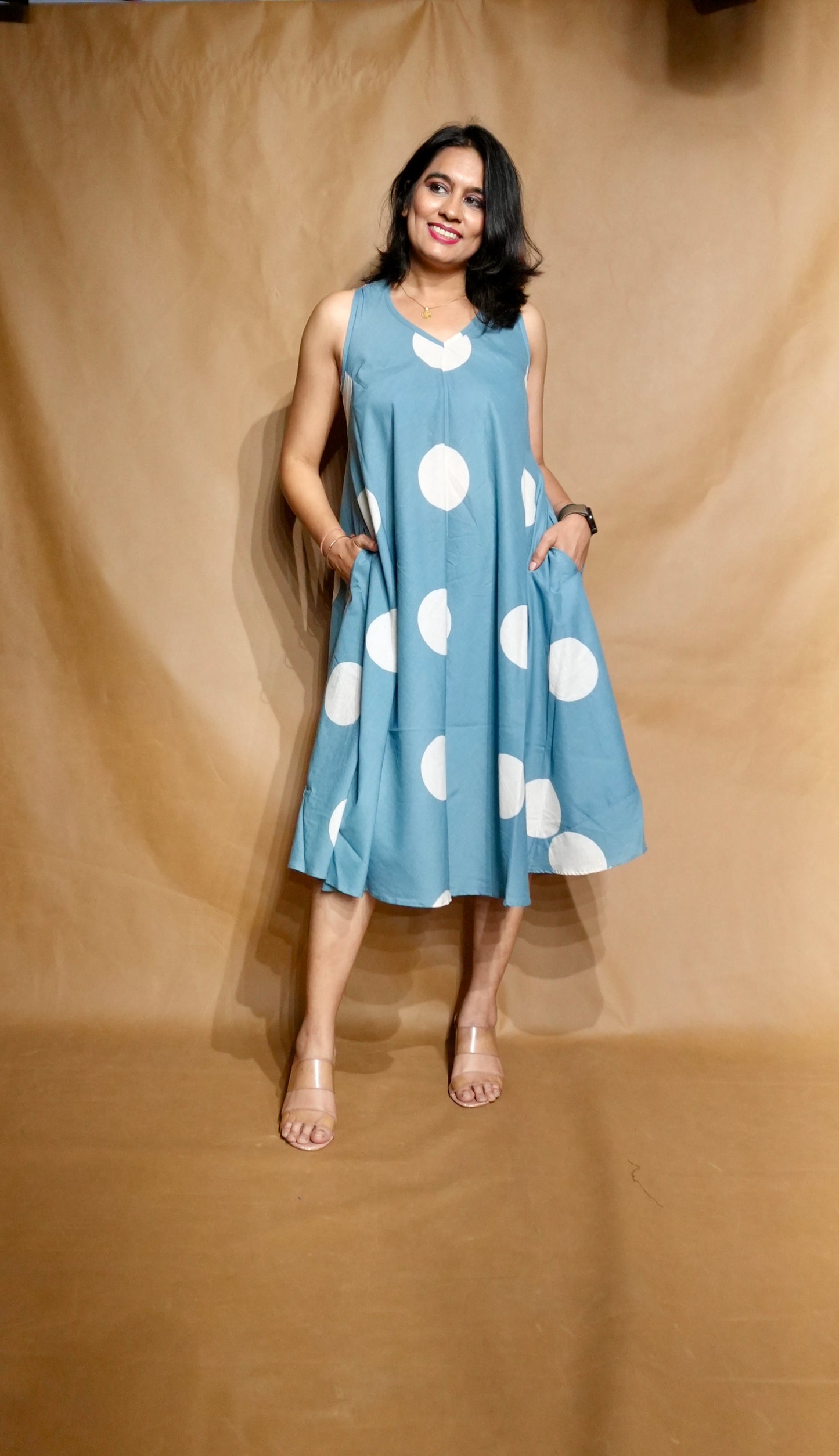 The Sky Dot Circular Dress