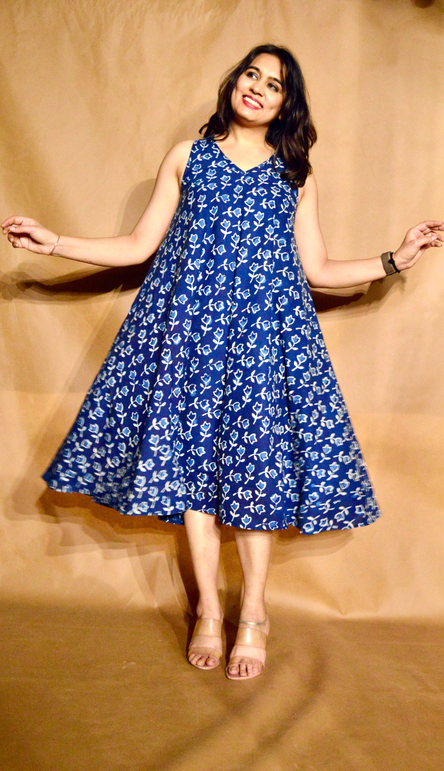 The Indigo Meadow Circular Dress