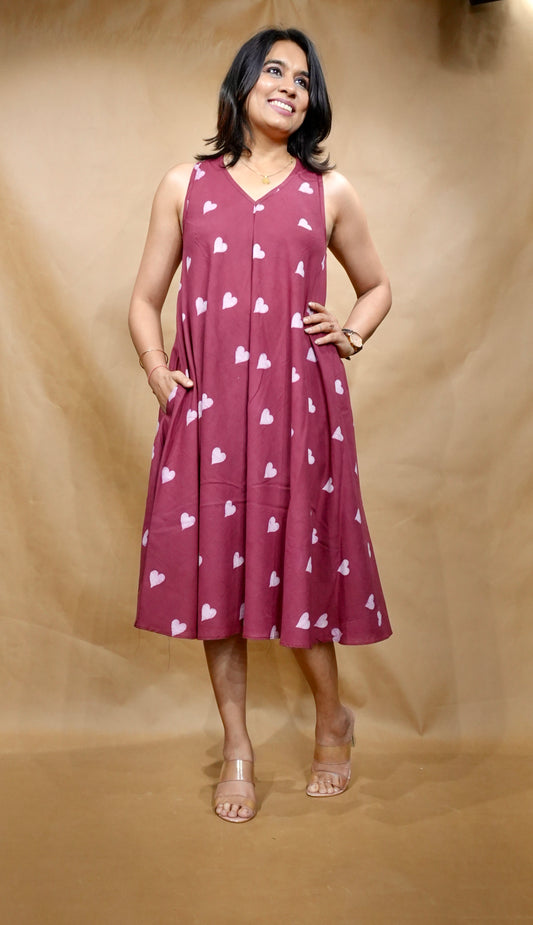 The Blush Hearts Circular Dress