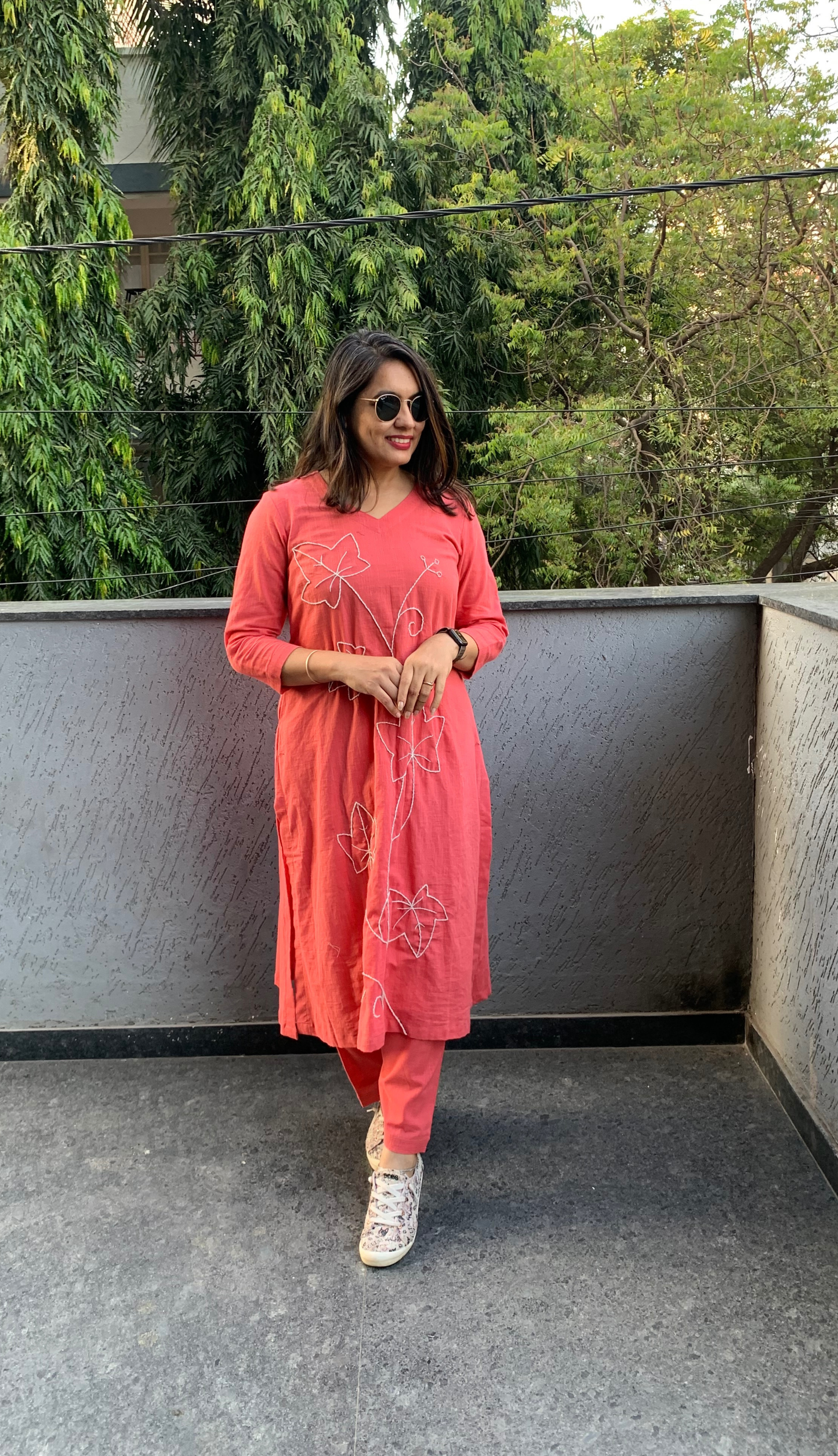 Coral Pink Co-ord Set (Echoes of Winter)