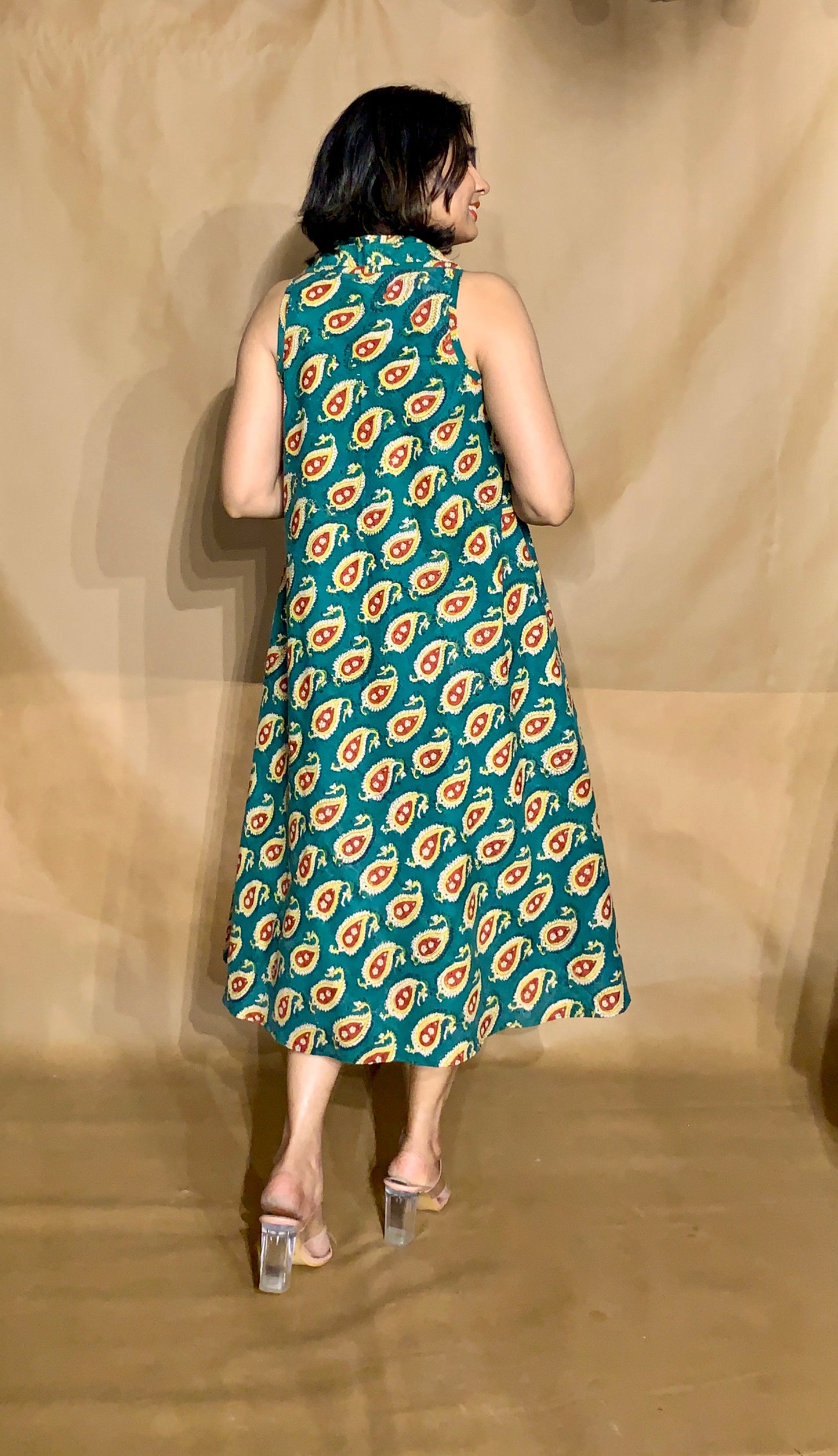 The Peacock Paisley Circular Dress