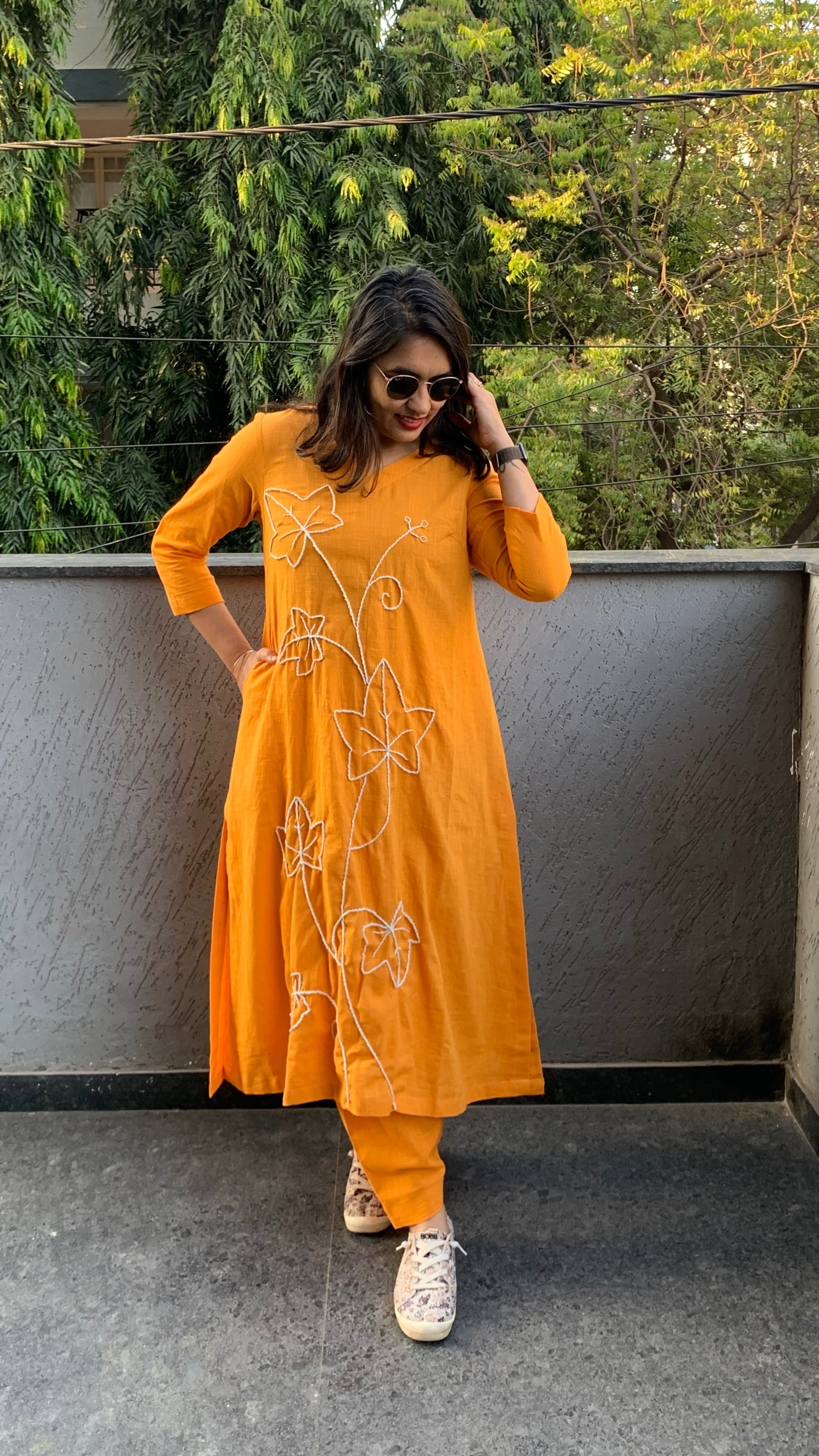 Saffron Bloom Co-ord Set (Echoes of Winter)