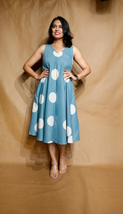 The Sky Dot Circular Dress