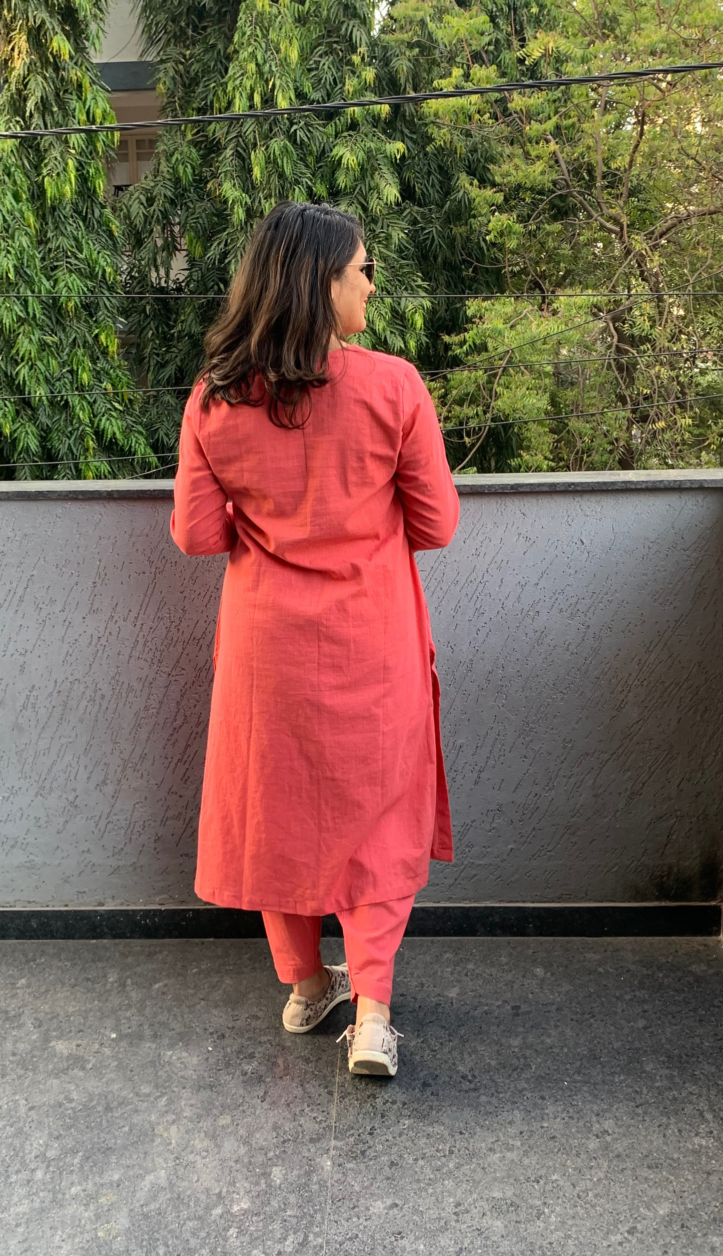 Coral Pink Co-ord Set (Echoes of Winter)