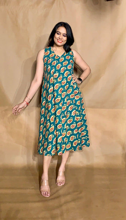 The Peacock Paisley Circular Dress