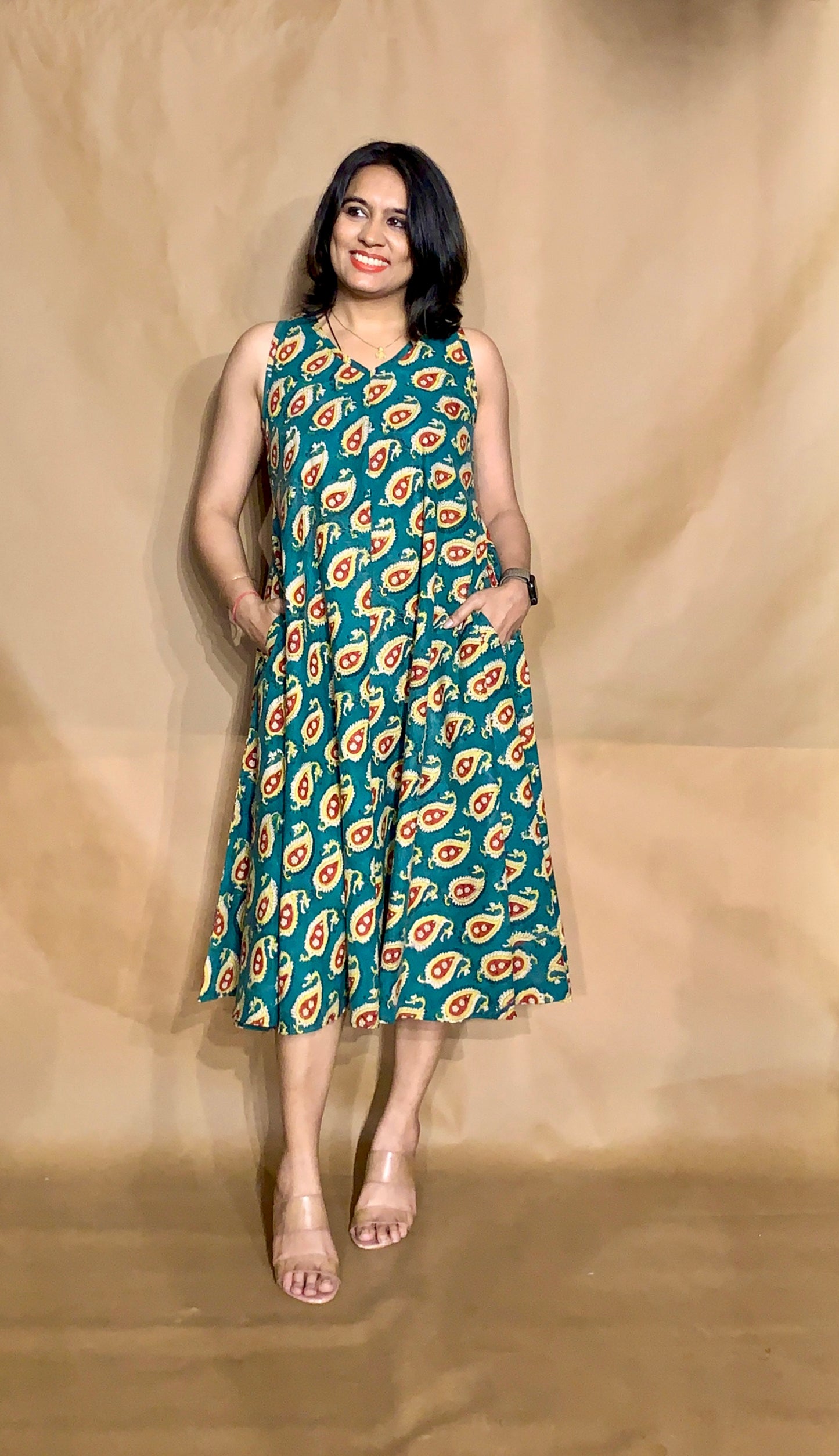 The Peacock Paisley Circular Dress