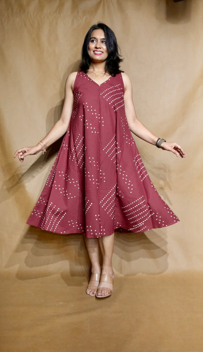 The Rosewood Rhythm Circular Dress