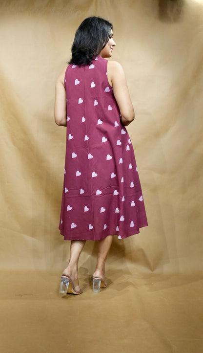 The Blush Hearts Circular Dress