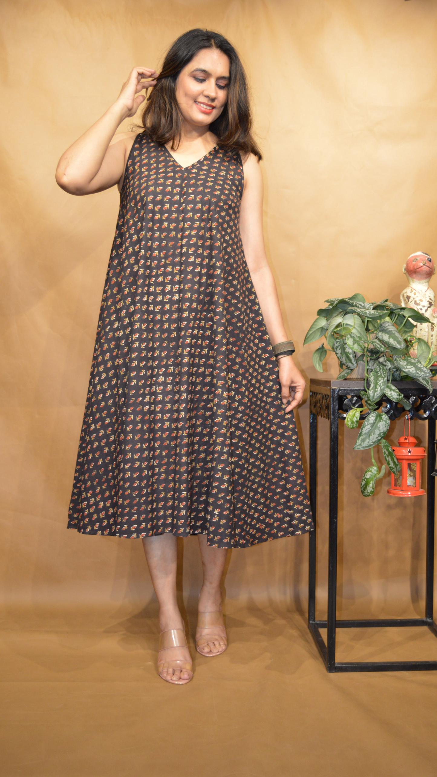 The Sundarban Bloom Kalamkari Circular Dress