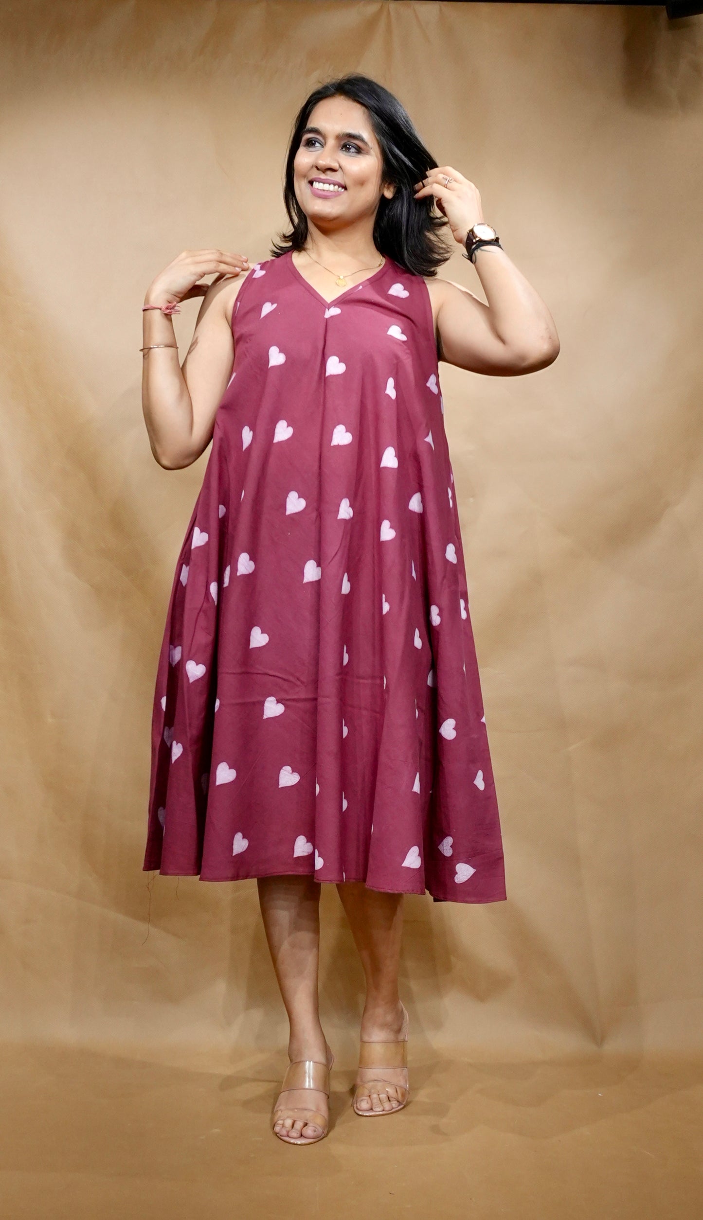 The Blush Hearts Circular Dress