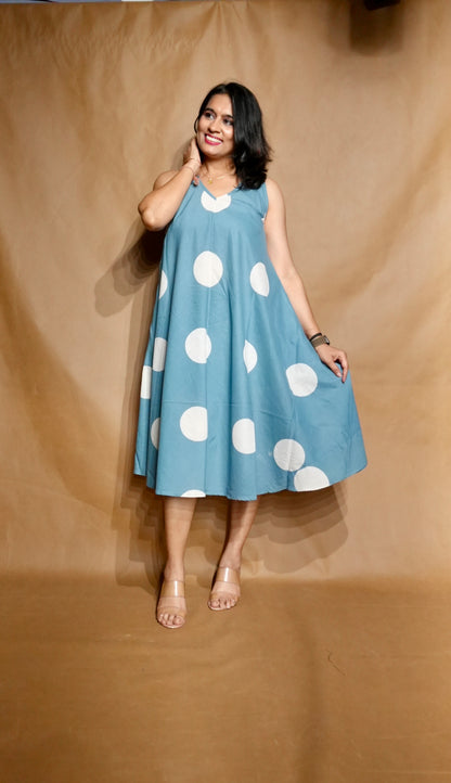 The Sky Dot Circular Dress