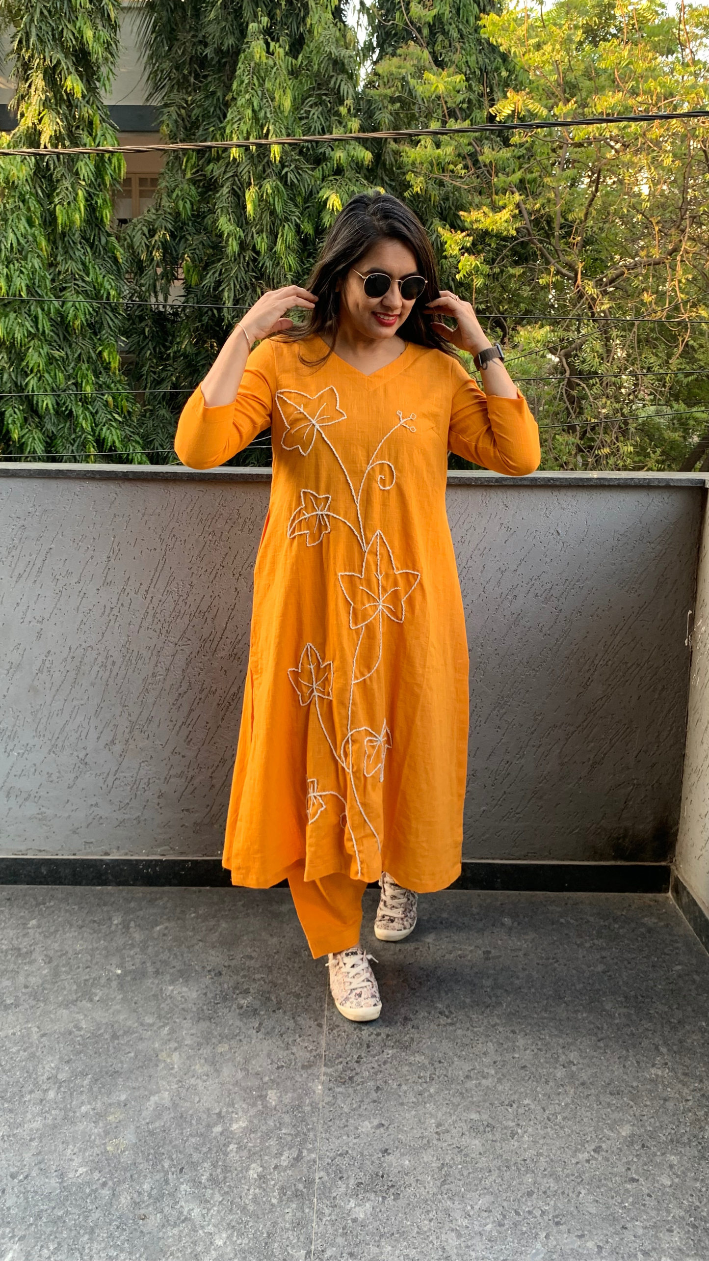 Saffron Bloom Co-ord Set (Echoes of Winter)