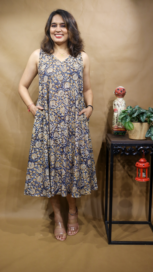 The Monsoon Kalamkari Circular Dress