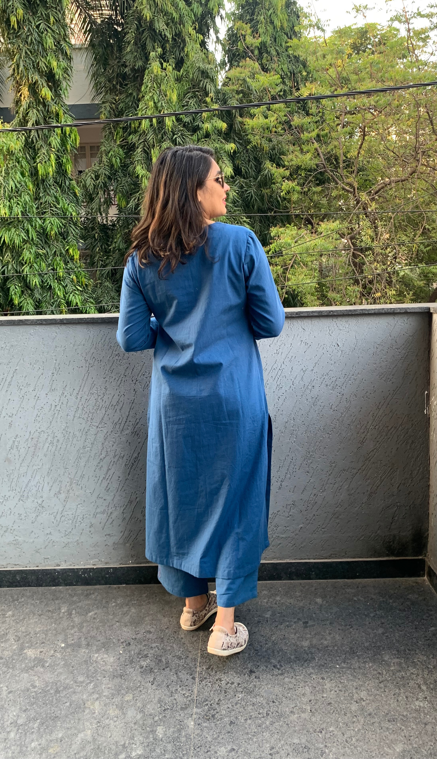 Deep Blue Co-ord Set (Echoes of Winter)