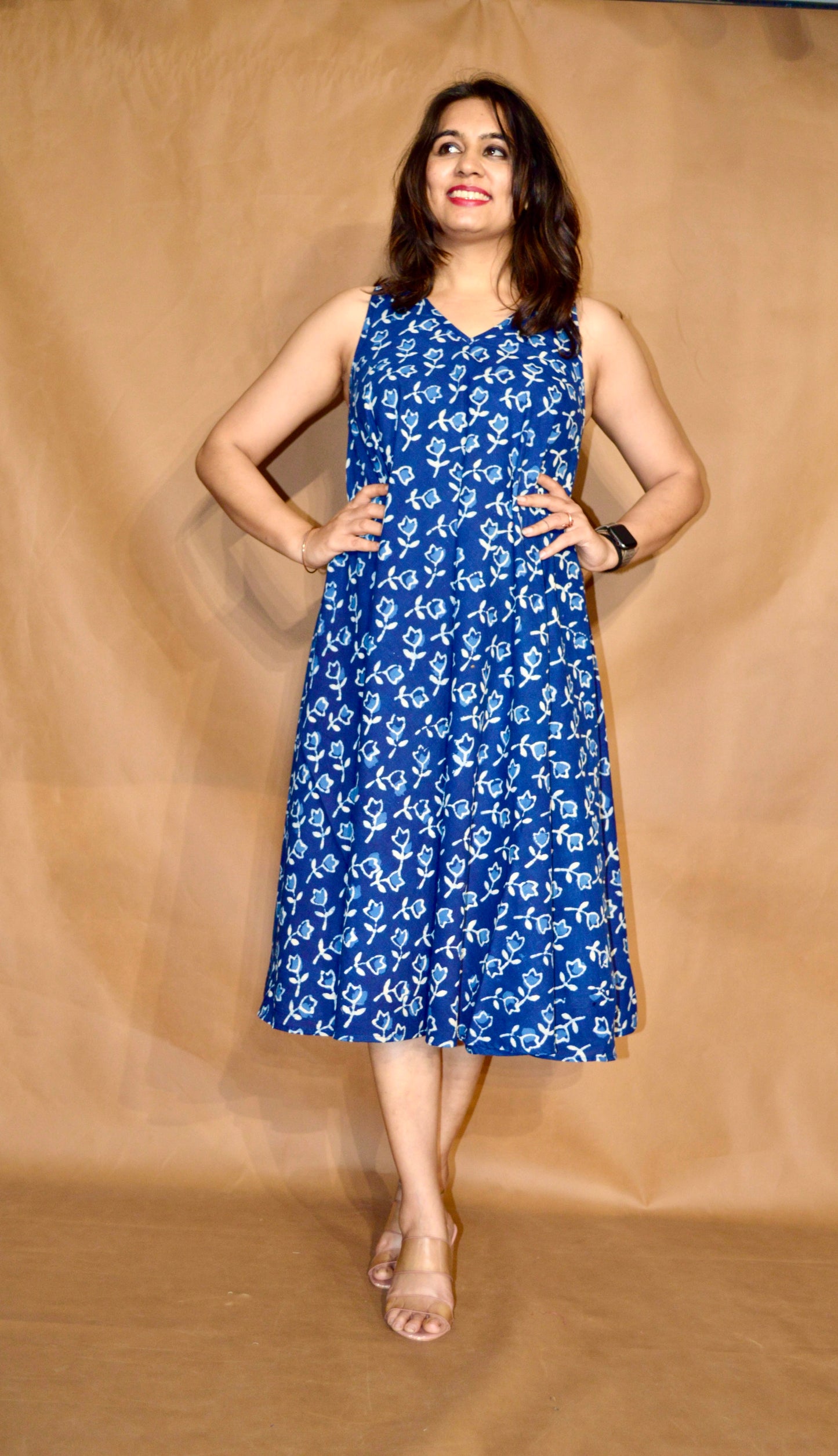The Indigo Meadow Circular Dress