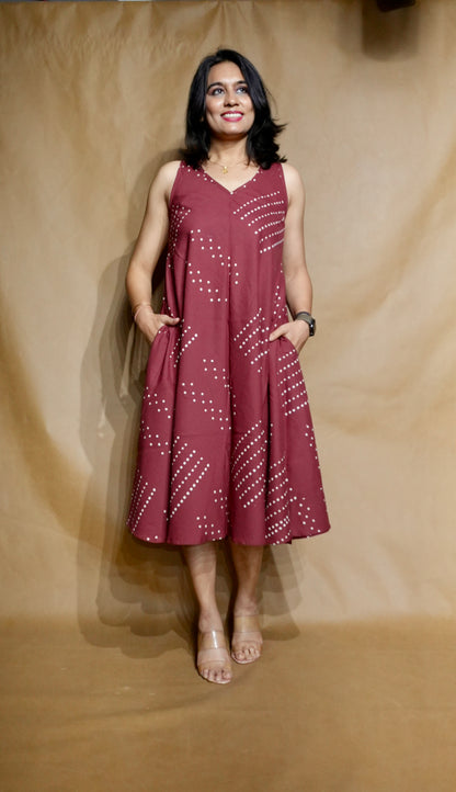 The Rosewood Rhythm Circular Dress