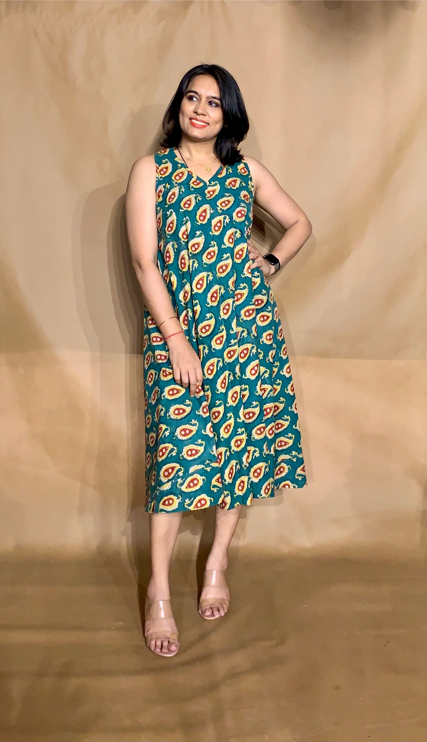 The Peacock Paisley Circular Dress