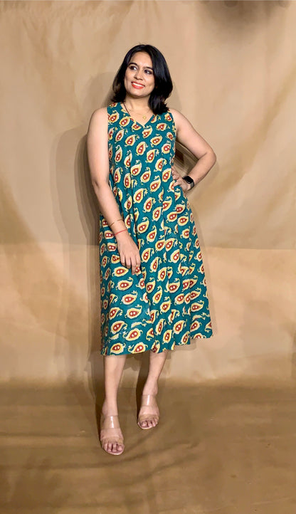 The Peacock Paisley Circular Dress