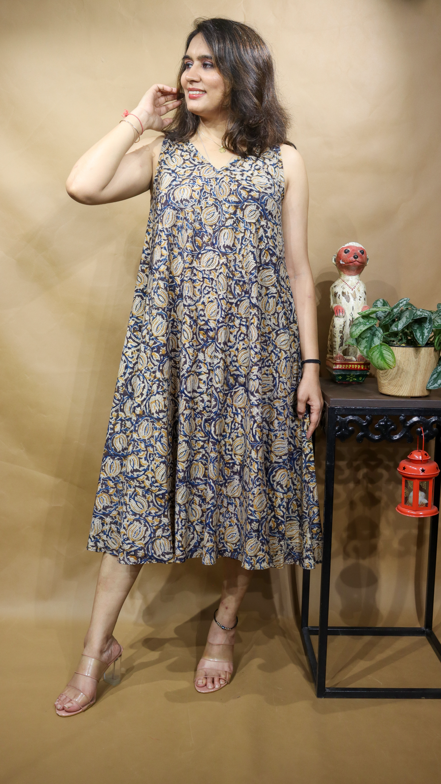 The Monsoon Kalamkari Circular Dress