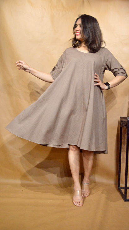 The Cocoa Dusk Tent Dress