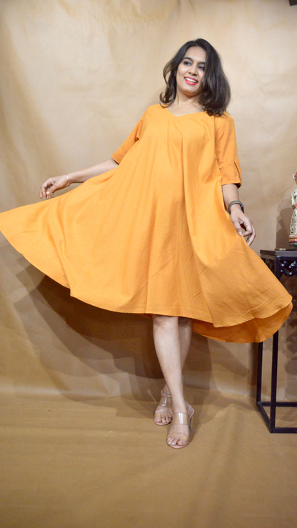 The Marigold Glow Tent Dress