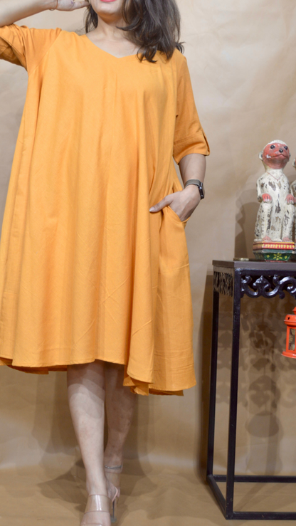 The Marigold Glow Tent Dress