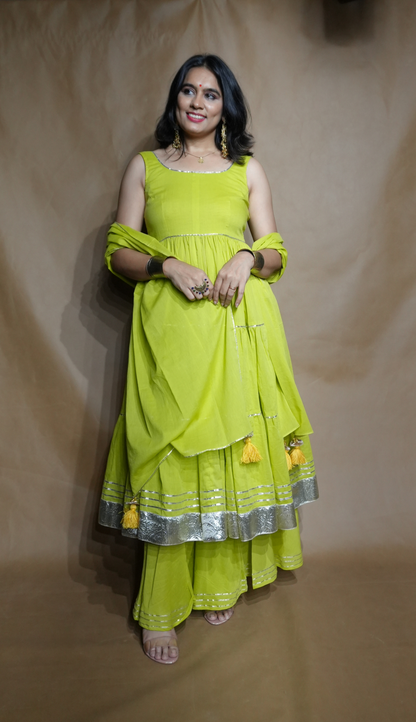 Hari Rang Anarkali Dress