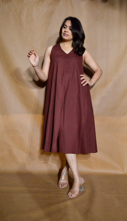 The Wine Ember Circular Dress