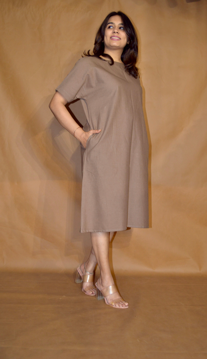 Everyday Ease Tee Dress – Clay Mist