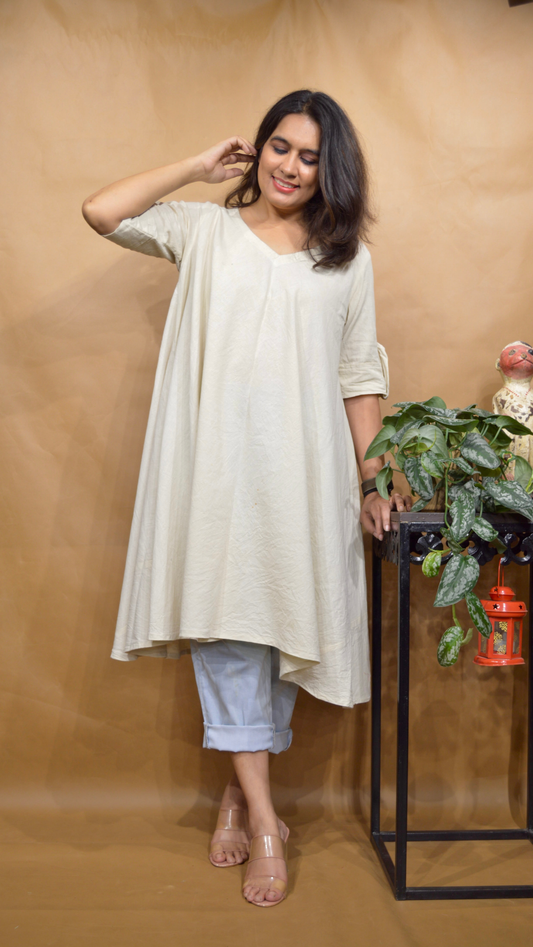 The Ivory Mist Tent Dress