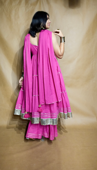 Gulabi Noor Anarkali Dress