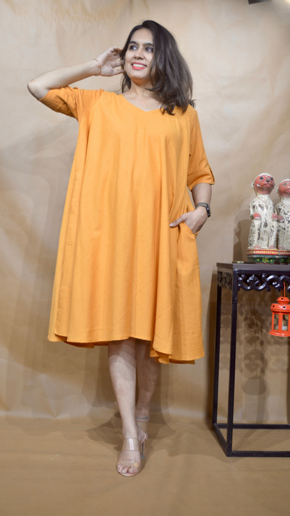 The Marigold Glow Tent Dress
